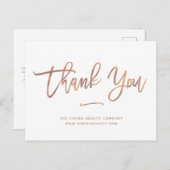 Carte Postale Merci | White Custom Retail Small Business (Devant / Derrière)