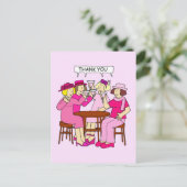 Carte Postale Mercis de soutien au cancer du sein en rose (Debout devant)