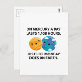 Carte Postale Mercure Lundi (Devant / Derrière)