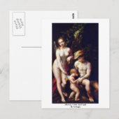 Carte Postale Mercure, Vénus Et Cupidon Par Correggio (Devant / Derrière)