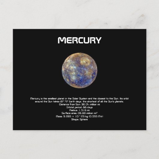 Carte postale Mercury (Devant)