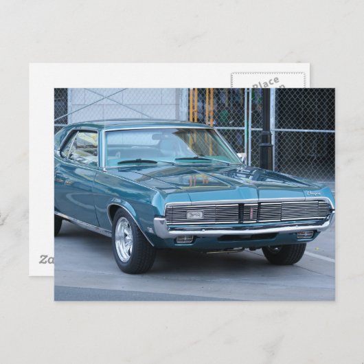 Carte Postale Mercury Cougar Automobile (Devant / Derrière)