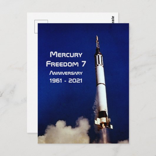 Carte Postale Mercury Freedom 7 - 60e Anniversaire (Devant / Derrière)