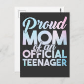 Carte Postale Mère Adolescente officielle Fière Maman Adolescent (Devant / Derrière)