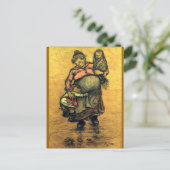 Carte Postale Mère avec deux enfants (Debout devant)