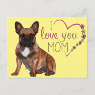 Carte Postale Mère bouledogue français Fête des mères French Bul