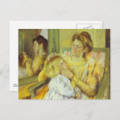 Carte Postale Mère Comportant les cheveux de son enfant. 1901, M (Devant / Derrière)