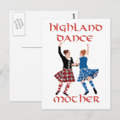 Carte Postale Mère de danse des Highlands écossais (Devant / Derrière)