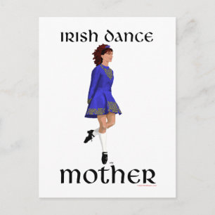 Carte Postale Mère de danse step Irlandaise - chaussure dure ble
