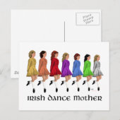Carte Postale Mère de danse step Irlandaise - Ligne Arc-en-ciel (Devant / Derrière)