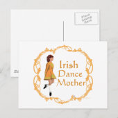 Carte Postale Mère de danse step Irlandaise - Or (Devant / Derrière)