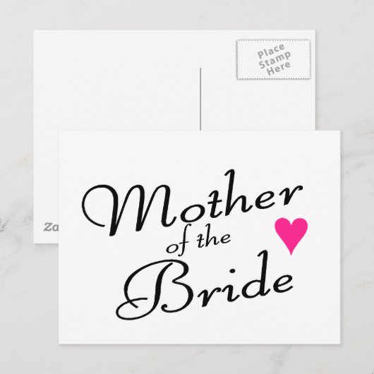 Carte Postale Mère De L'Épouse (Devant / Derrière)