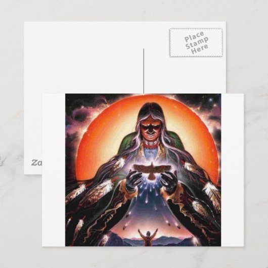 CARTE POSTALE MÈRE DE TERRE (Devant / Derrière)