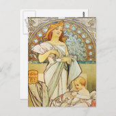 Carte Postale Mère déesse Art Nouveau (Devant / Derrière)