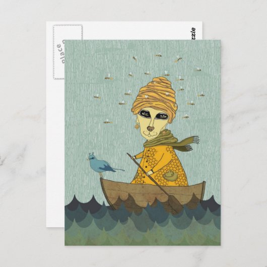 Carte Postale Mère des abeilles (Devant / Derrière)