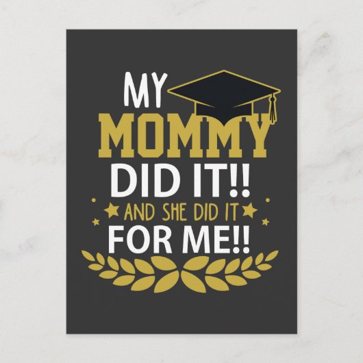 Carte Postale Mère Diplôme Famille Appréciation Mère École (Devant)