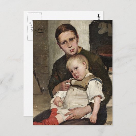 Carte Postale Mère et enfant (Devant / Derrière)