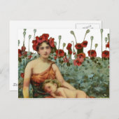 Carte Postale Mère et enfant (Devant / Derrière)