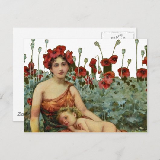 Carte Postale Mère et enfant (Devant / Derrière)