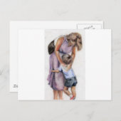 Carte Postale Mère et enfant (Devant / Derrière)