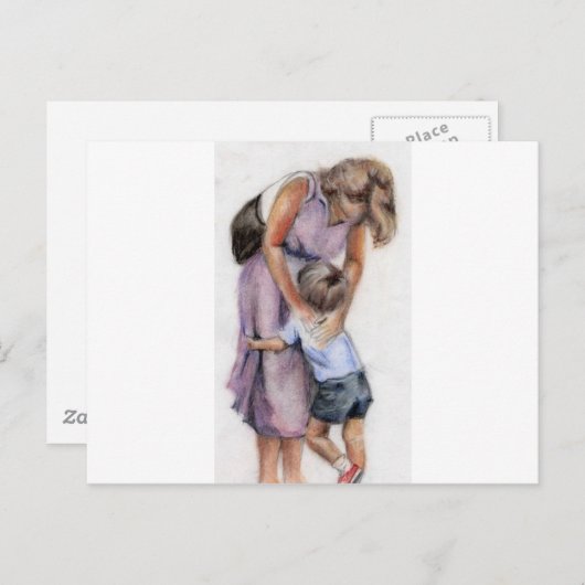 Carte Postale Mère et enfant (Devant / Derrière)