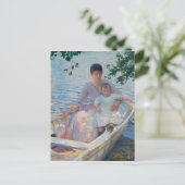 Carte Postale Mère et enfant dans un bateau (Debout devant)