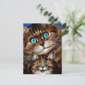 Carte Postale "Mère et Enfant" de Louis Wain (Debout devant)