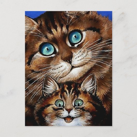Carte Postale "Mère et Enfant" de Louis Wain (Devant)