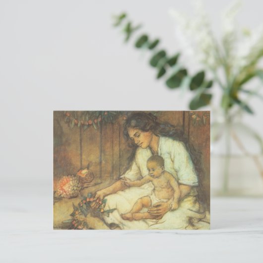Carte Postale Mère et enfant hawaïens (Debout devant)
