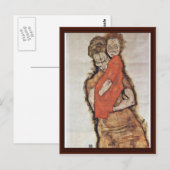 Carte Postale Mère Et Enfant Par Schiele Egon (Devant / Derrière)