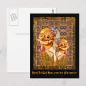 Carte Postale Mère et enfant (petit monstre) (Devant / Derrière)
