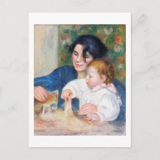 Carte Postale Mère et enfant, Renoir (Devant)