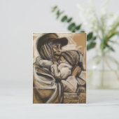 Carte Postale Mère et enfant sans abri (Debout devant)