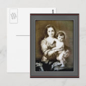 Carte Postale Mère et enfant, vintage (Devant / Derrière)