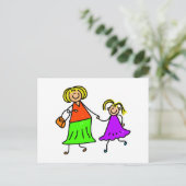 Carte Postale Mère Et Fille (Debout devant)