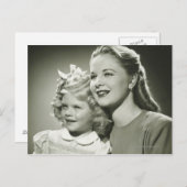 Carte Postale Mère et fille (Devant / Derrière)