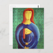 Carte Postale Mère et fille (Devant / Derrière)