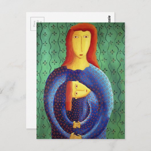 Carte Postale Mère et fille (Devant / Derrière)