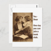 Carte Postale mère et fille du club de livres (Devant / Derrière)