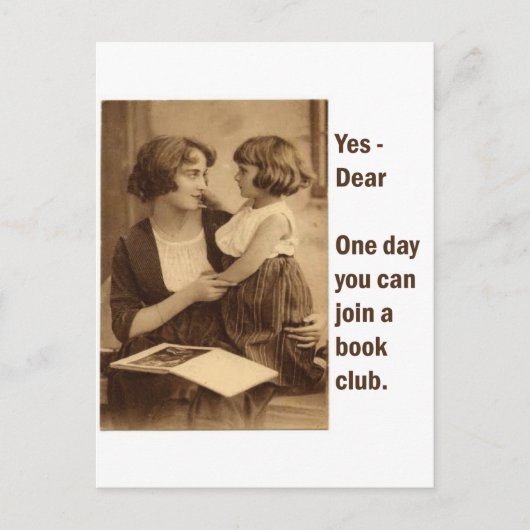 Carte Postale mère et fille du club de livres (Devant)