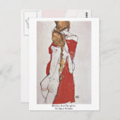 Carte Postale Mère Et Fille Par Egon Schiele (Devant / Derrière)