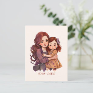 Carte Postale Mère et fille scintillantes personnalisées
