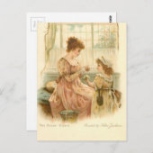 Carte Postale Mère et fille vintage (Devant / Derrière)