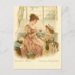 Carte Postale Mère et fille vintage