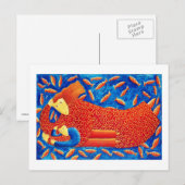 Carte Postale Mère et Fils Avec Poisson Rouge (Devant / Derrière)