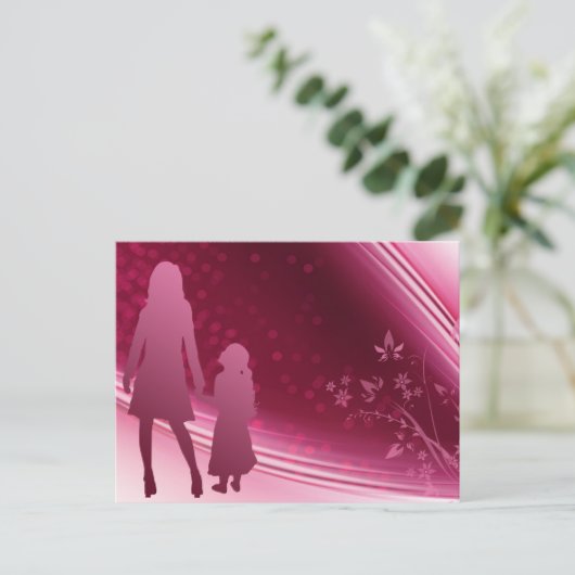 Carte Postale Mère - fille (Debout devant)