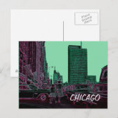 Carte Postale Mère fille Shopping Michigan Ave Chicago 1961 (Devant / Derrière)