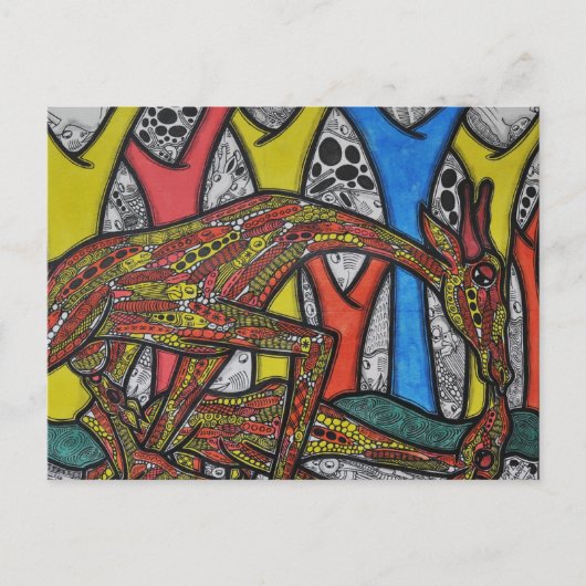 Carte Postale Mère Giraffe (Devant)