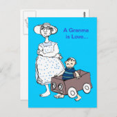 Carte Postale Mère-grand est Amour (Devant / Derrière)
