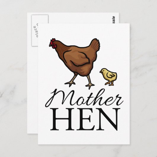 Carte Postale Mère Hen (Devant / Derrière)